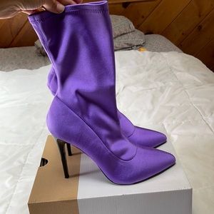 Rich purple sock booties
